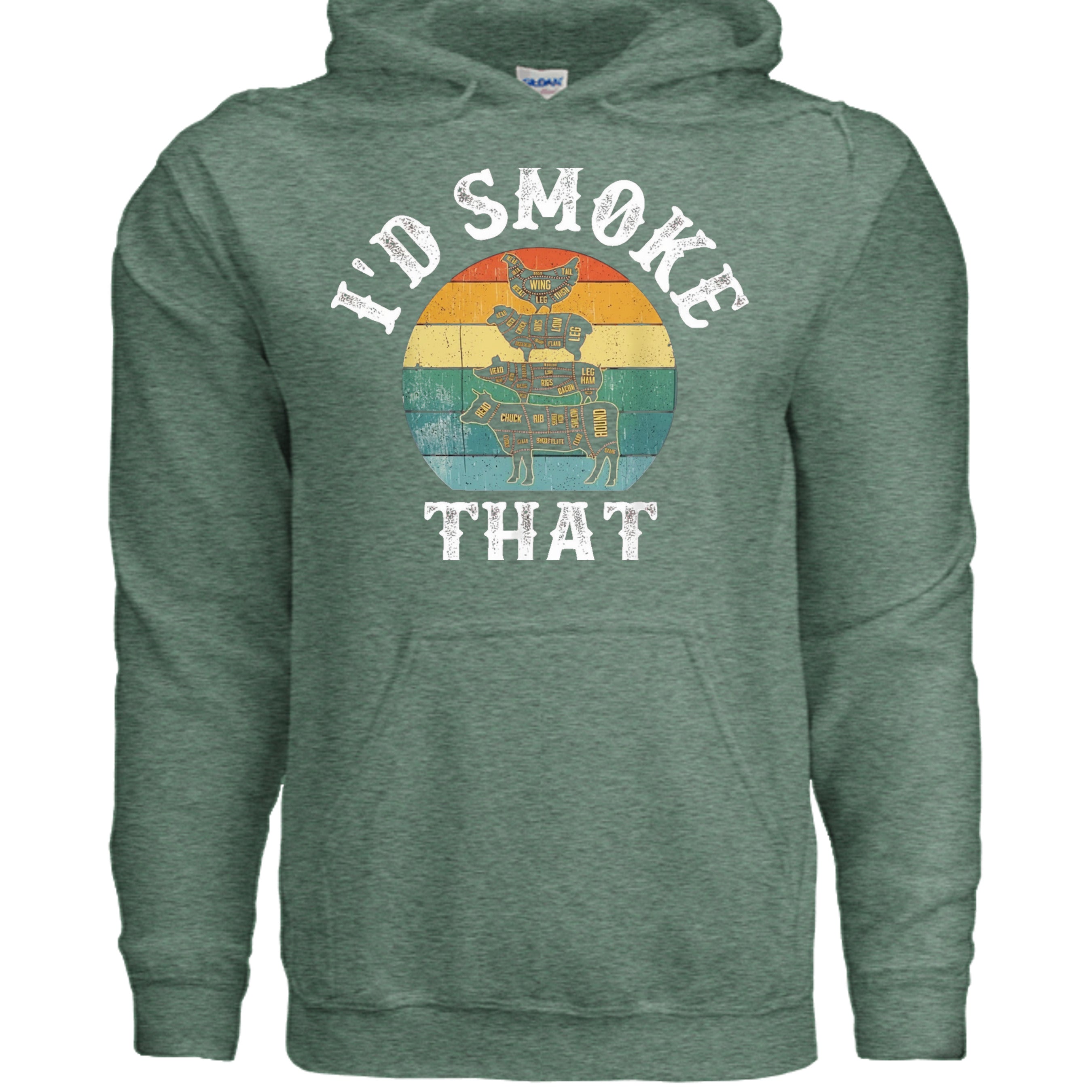 Heather Sport Dark Green - G185 - FRONT