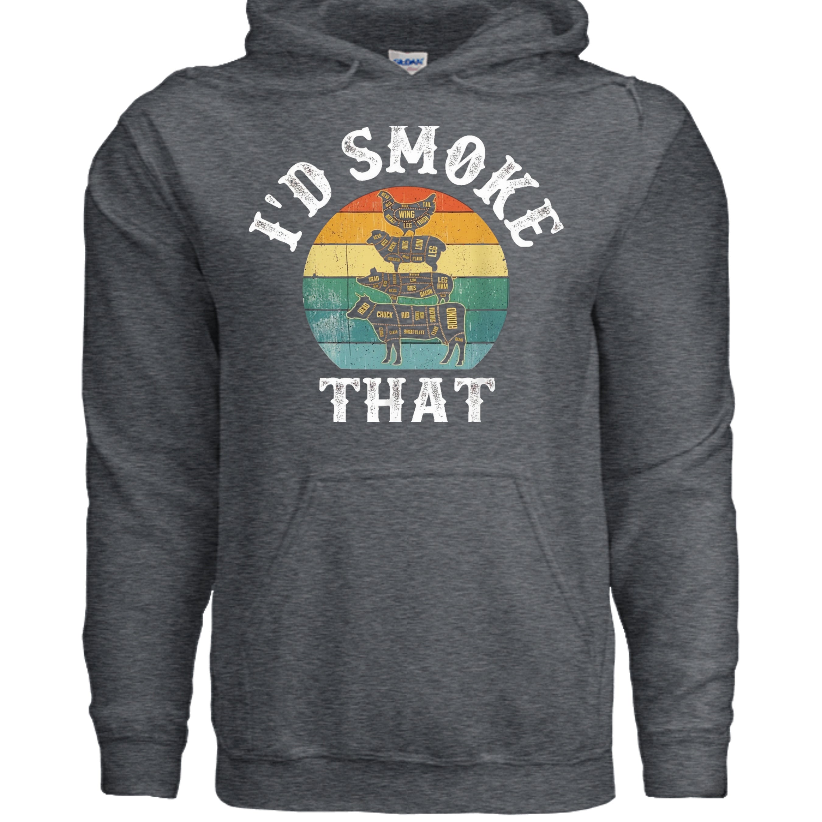 DARK HEATHER - G185 - FRONT