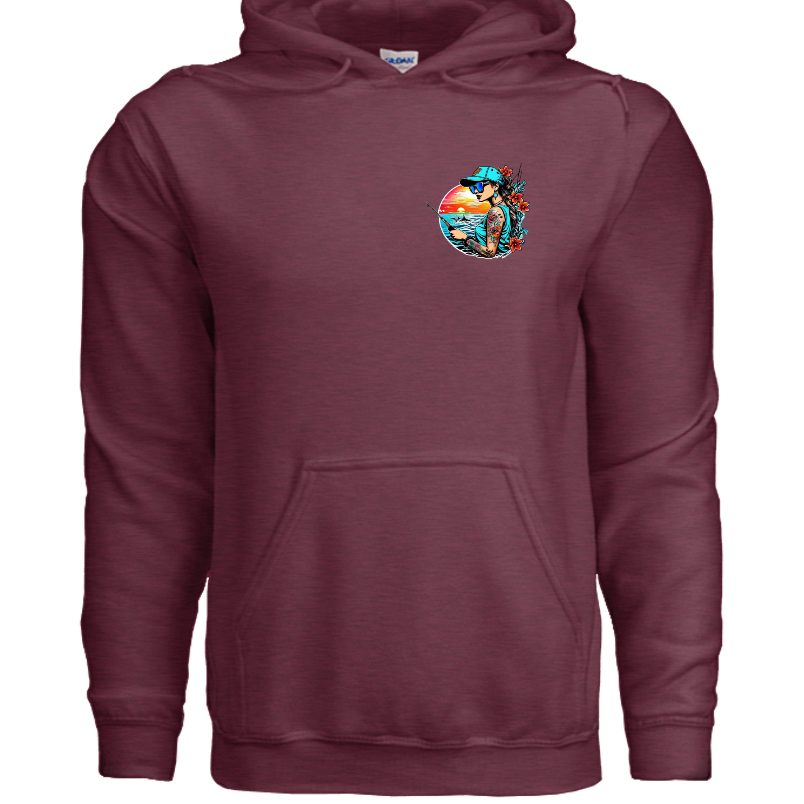Heather Sport Dark Maroon - G185 - FRONT